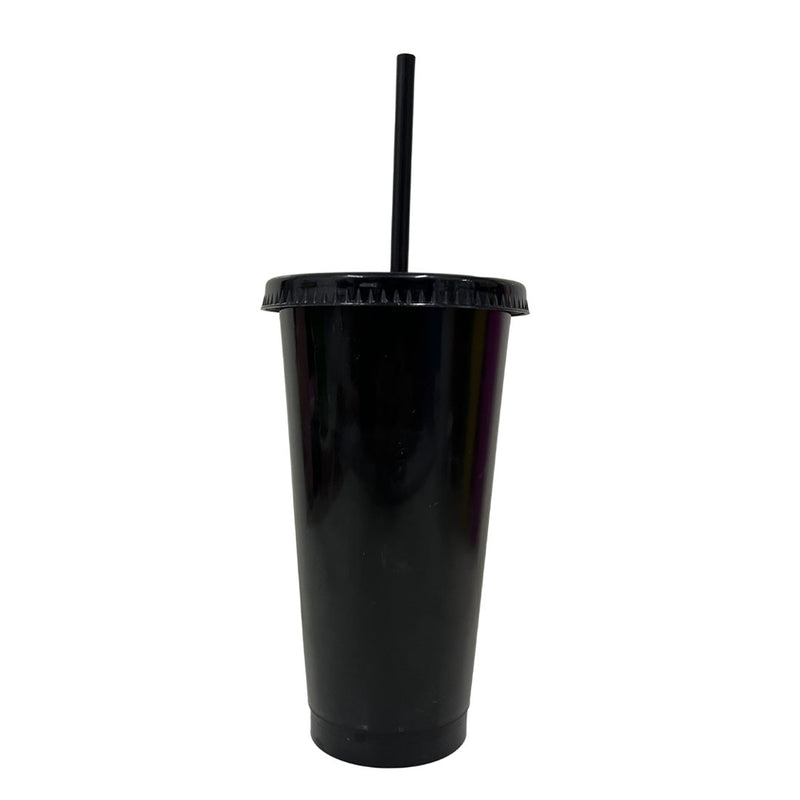 Vaso con popote 24oz sólidos