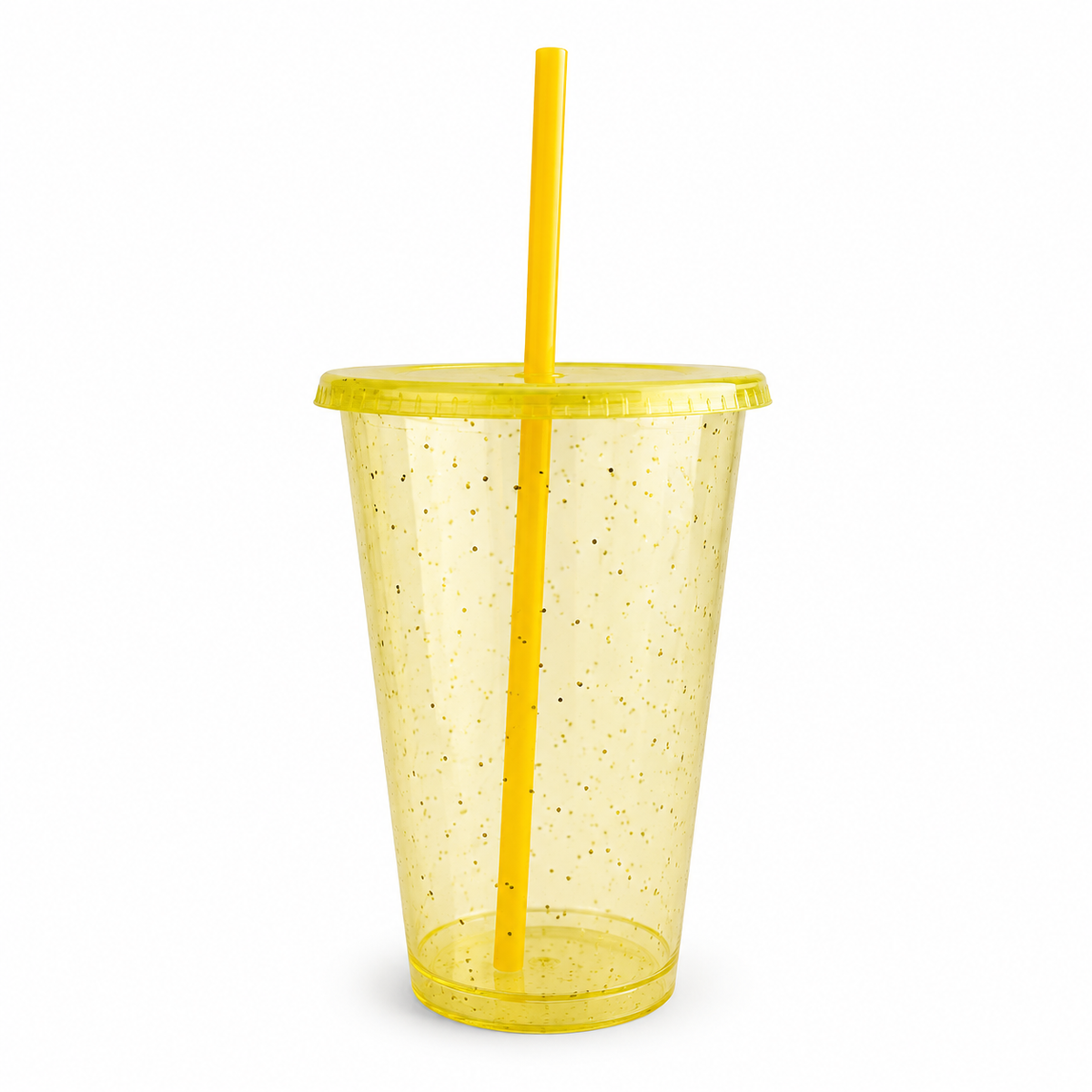 Vaso glitter chico 16 oz con tapa – Kupp