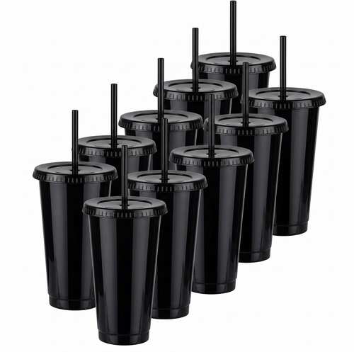 Vaso con popote 24oz solidos