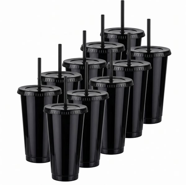 Vaso con popote 24oz sólidos