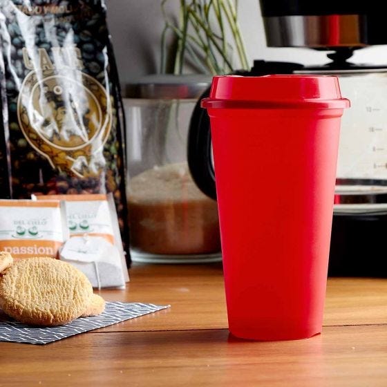 Vaso cafetero rojo