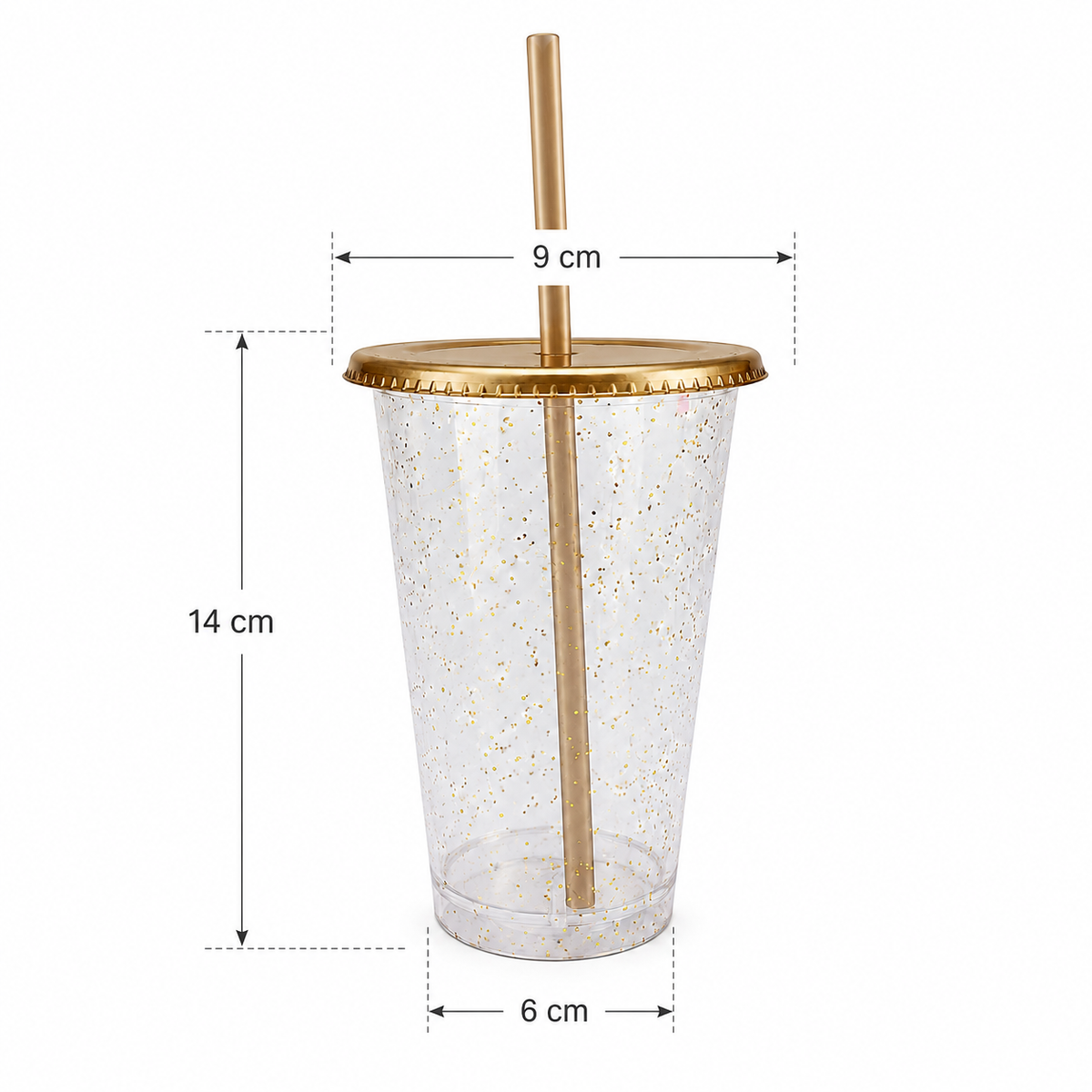 Vaso infantil glitter 16 oz con popote – Kupp