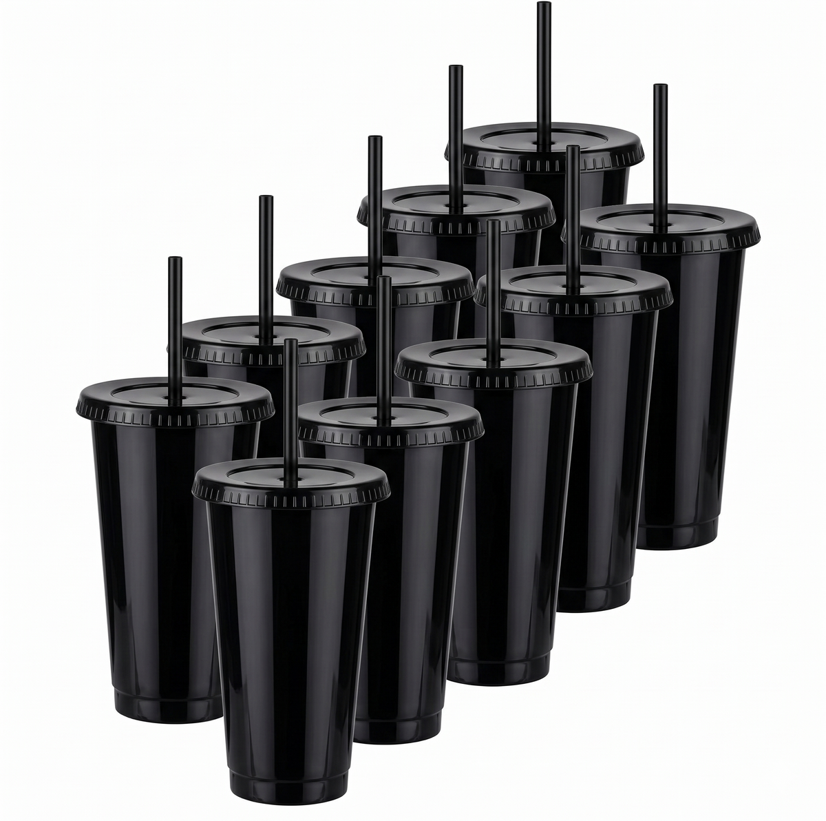 Vasos con tapa y popote 24 oz en colores sólidos – Kupp